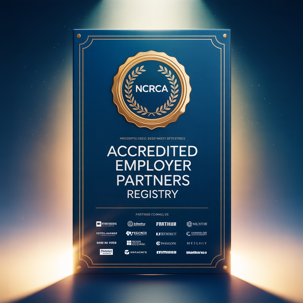 Verify Accreditation a digital illustration of the ncrca accr z2qhjymusiykm8s6fkj1kw 1mqbiznor5o2zpmq 3lklq